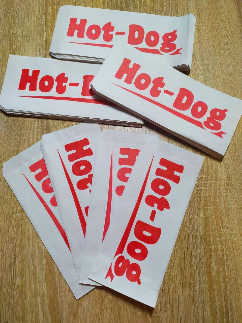 

Уголок бумажный для хот-догов 210*85 мм. Белый с надписью (2 тыс. шт.) Упаковка для фаст-фуда