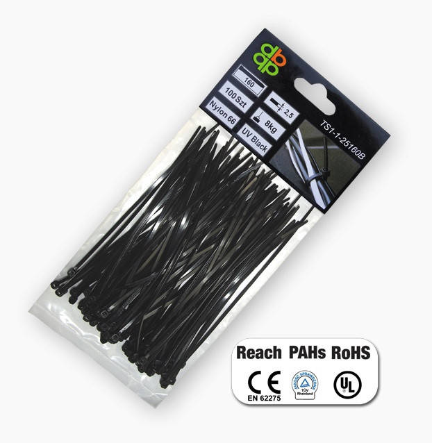 

Хомуты пластиковые BRADAS UV BLACK 3,6x200мм 100шт (TS1136200B), Черный