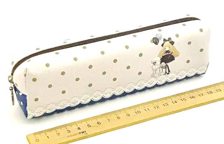 

Пенал кожзам, PVC 20*5,5*4см, / Девочка с собачкой, Разные цвета