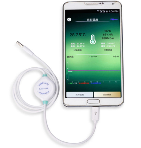 

USB OTG Термометр с выносным датчиком -50C–+125C TEMPerOTG