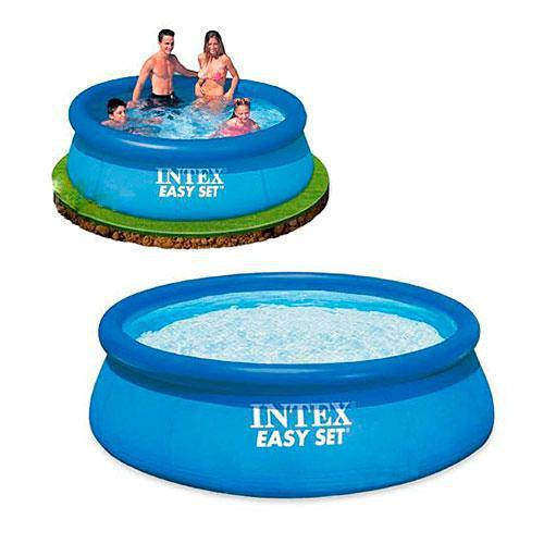 

Семейный надувной бассейн Intex 28110, 244*76 см, 2419 л, наливной, Синий