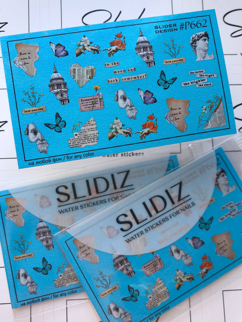 

Слайдер-дизайн SLIDIZ водная наклейка для ногтей на любой фон
