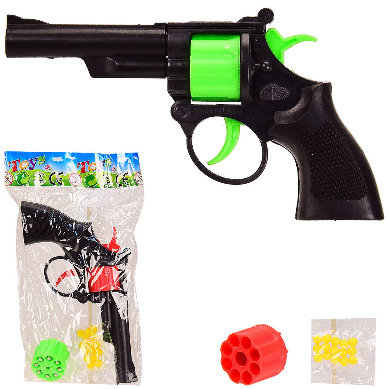 

Пистолет 009-1 с пулями, в пакете - 18*10 см, р-р игрушки – 14 см