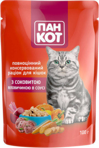 

Пан-Кот (пауч) Консервы для кошек 24шт.*100гр.