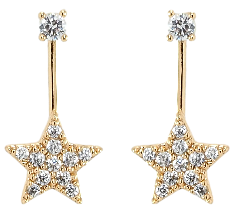 

Серьги Xuping Позолота 18K гвоздики (пусеты) "Звезды с цирконием"