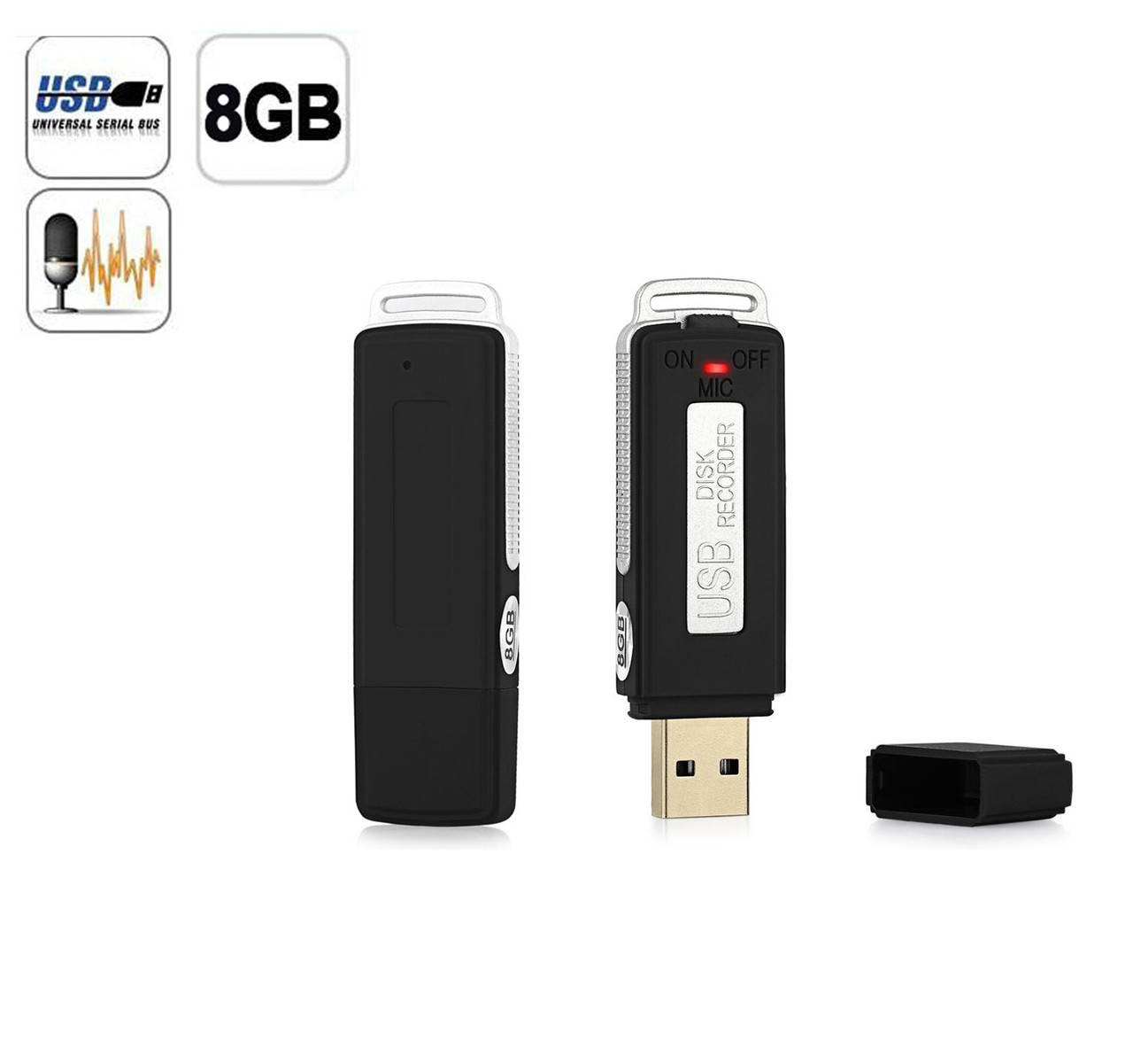 

Цифровой Диктофон флешка 8gB USB