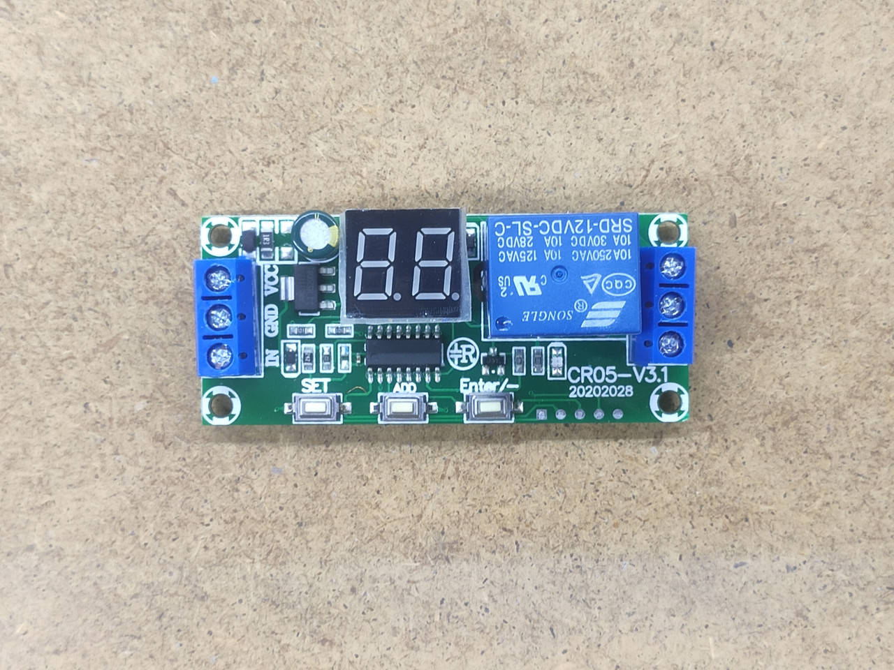 

Таймер, реле времени CR05 программируемый 12 вольт