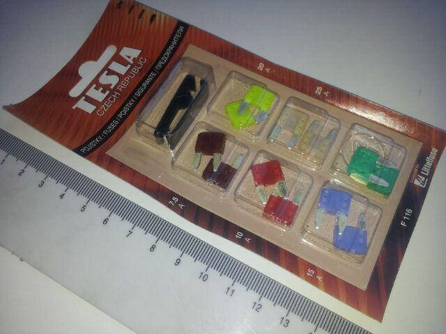 

Предохранители TESLA (F116) мини/7,5-30А/к-т 12 шт. с пинцетом