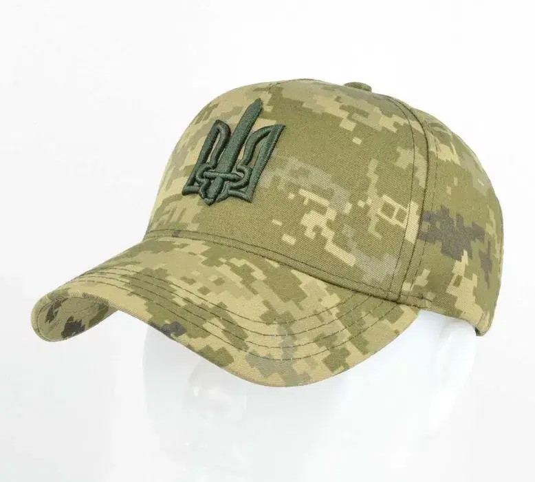 

Кепка, бейсболка літня, піксель з 3D тризубом