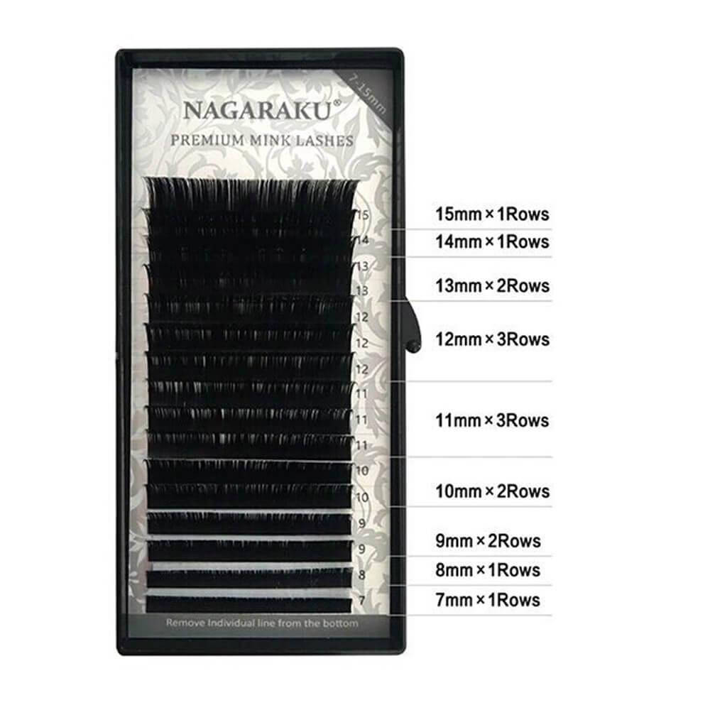 

Ресницы черные изгиб D 0.07 Mix (7-15) Nagaraku