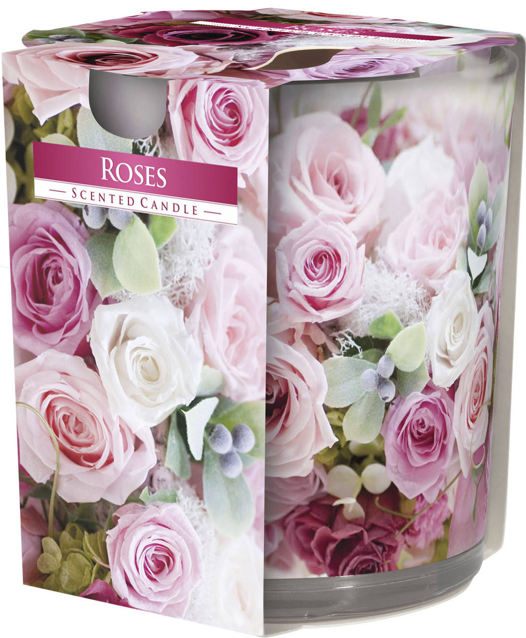 

Ароматическая свеча в стекле "Розы" BISPOL (sn72s-02)