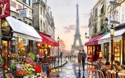 

Алмазная мозаика Эйфелева башня 30*40см без рамки 40*8*5см (H8506)