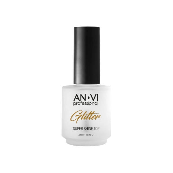 

Верхнее покрытие с эффектом блеска ANVI Professional Glitter 15 мл (1731Gu)