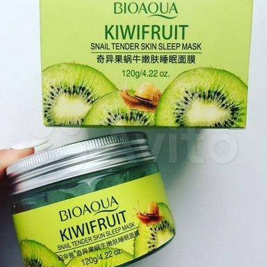 

Ночная маска с экстрактом киви и муцином улитки Bioaqua Kiwi mineral sleep mask 120 гр