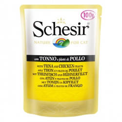 

Schesir ТУНЕЦ С КУРИЦЕЙ (Tuna Chicken) влажный корм консервы для кошек, пауч 100гр