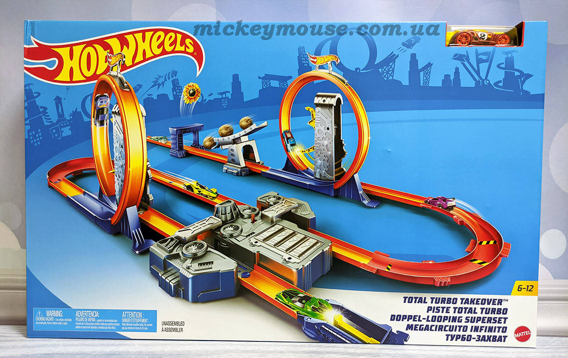

Трек Хот Вилс Двойное ускорение Hot Wheels Track Builder Total Turbo BGX89