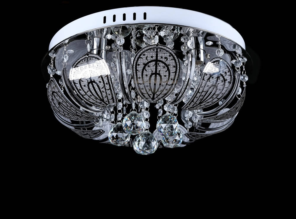 

Люстра потолочная с пультом и подсветкой Splendid-Ray 30-3691-46, Хром