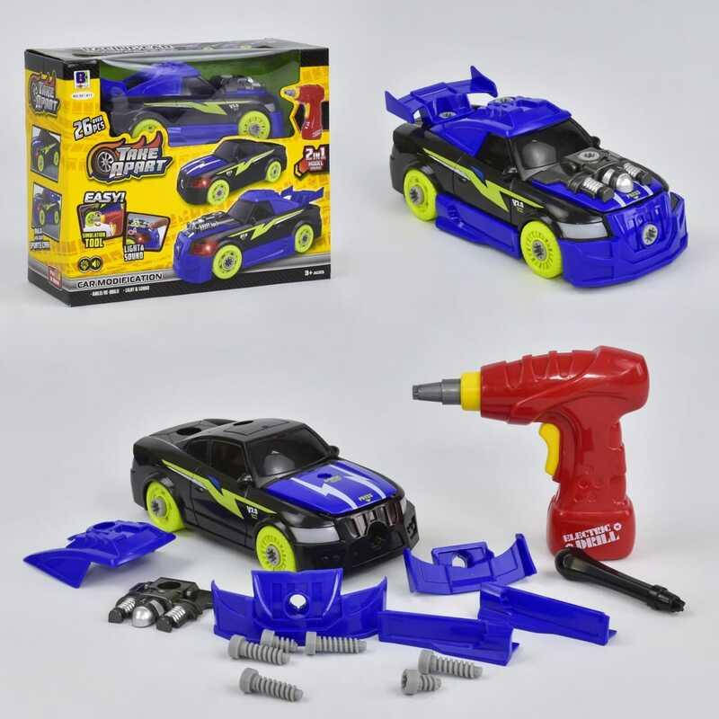 

Машина-конструктор 2в1 661-411 (24) 26 деталей, свет, звук, шуроповерт, в коробке