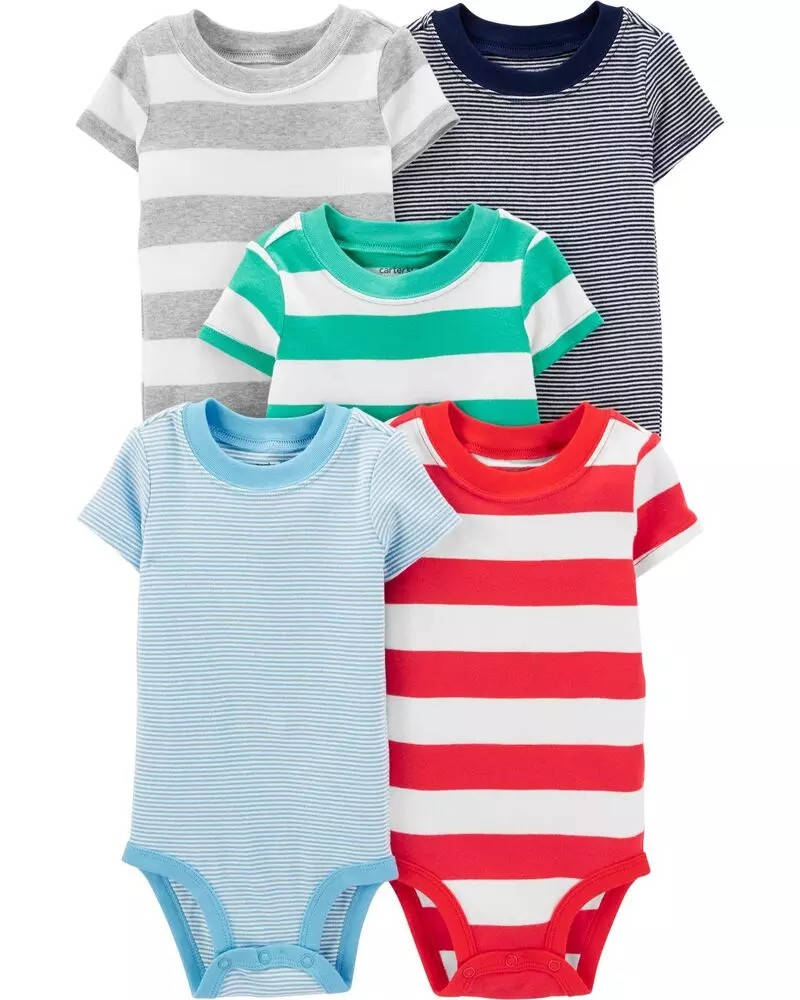 

Набор боди с коротким рукавом Carters 5 шт. полосатые 6М - 69 см