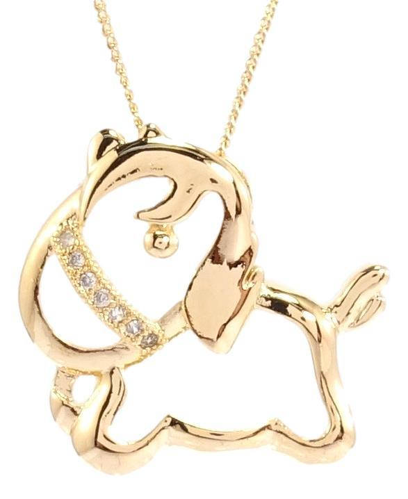 

Кулон на цепочке Xuping Позолота 18K "Ослик" длина 46см х 2мм