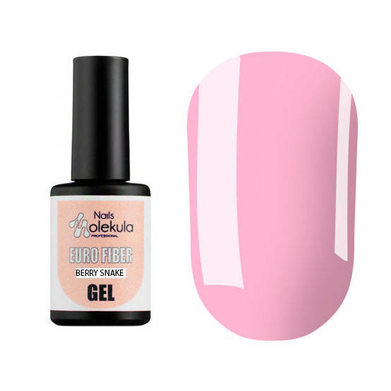

Molekula Euro Fiber Gel Berry Shake - моделирующая гель-база (нежно-розовый, полупрозрачный), 12 мл