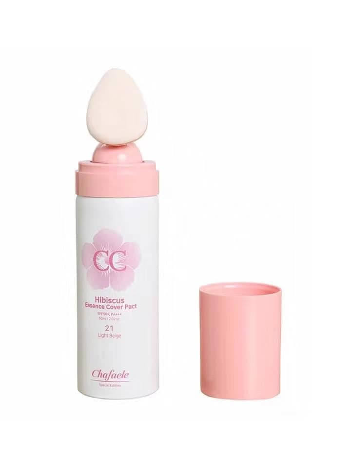 

Chafaele Hibiscus CC Essence Cover Pact SPF50+++PA+Легкая увлажняющая СС эссенция 60мл