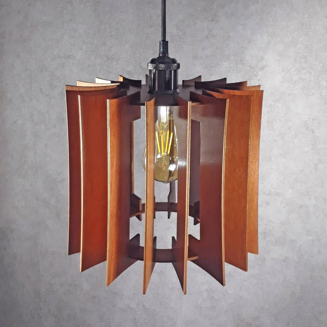 

Люстра деревянная дизайнерская Лофт, Коричневый