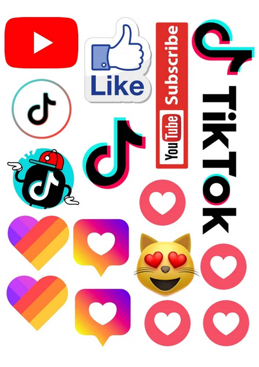 

Вафельные картинки Tik Tok 3, Белый