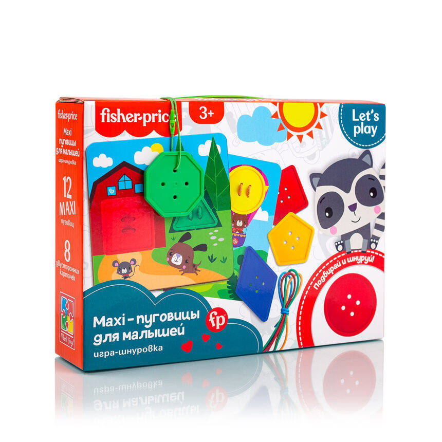 

Игра-шнуровка "Fisher-Price. Maxi пуговицы" Vladi Toys VT2905-22 Укр