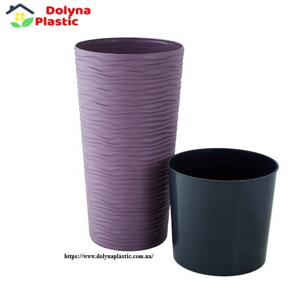 

Горшок для цветов "Фьюжн" высота 41.5см d22см Фиолетовый