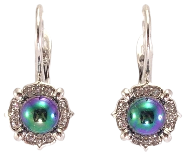 

Серьги ХР Родий английский замок "Черные жемчужины в декоративной оправе на дужках"