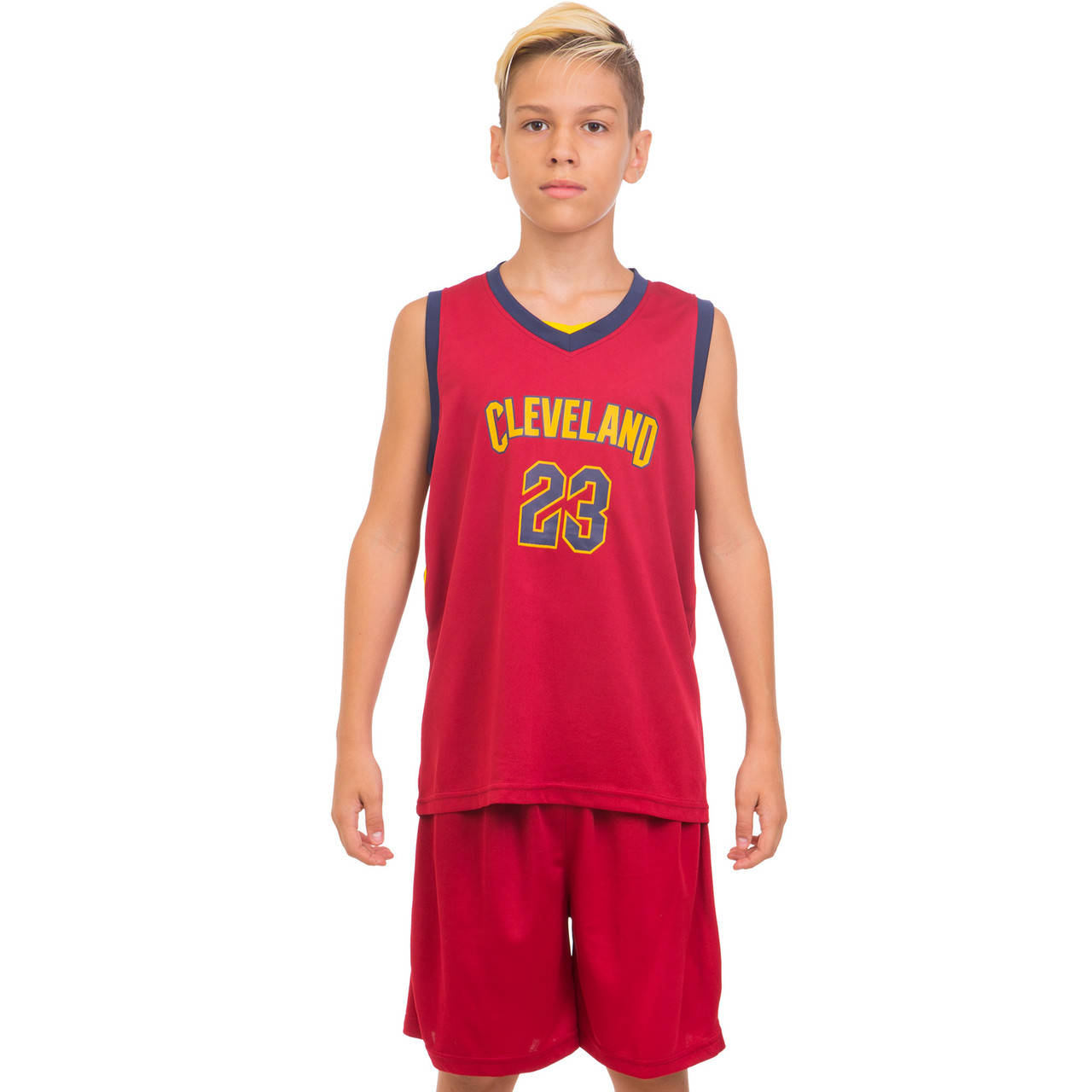 

Форма баскетбольная детская/подростковая (рост 130-165см) NBA CLEVELAND 23 4310 бордовый 2XL, 16-18 лет (рост 160-165 см)