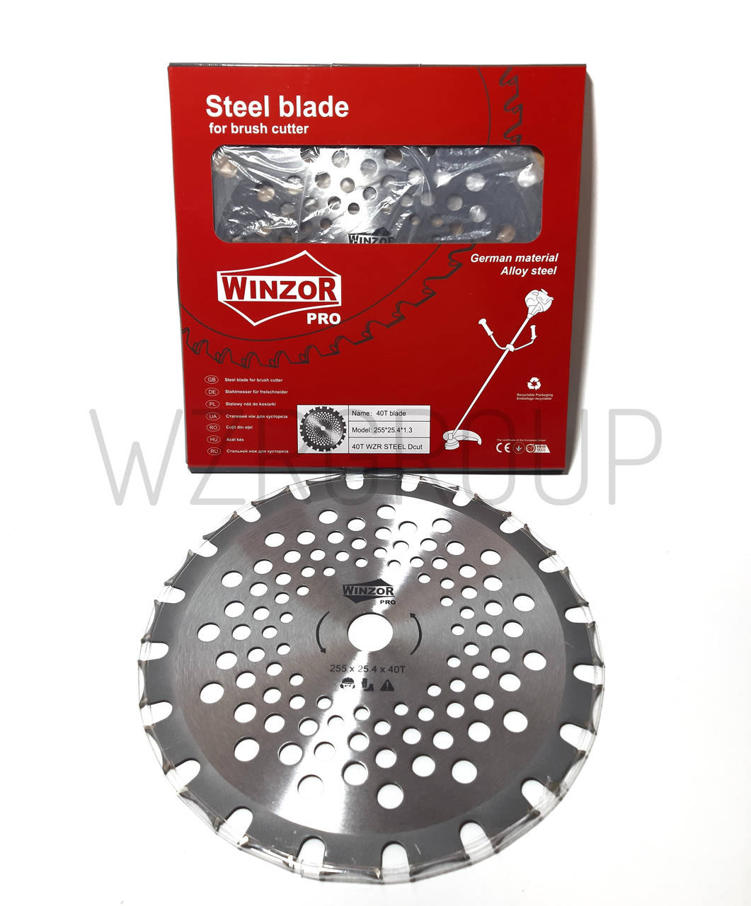 

Нож для коси Победит 255д/40Т/25,4/1,3 40T WINZOR STEEL DCUT (двухсторонний)