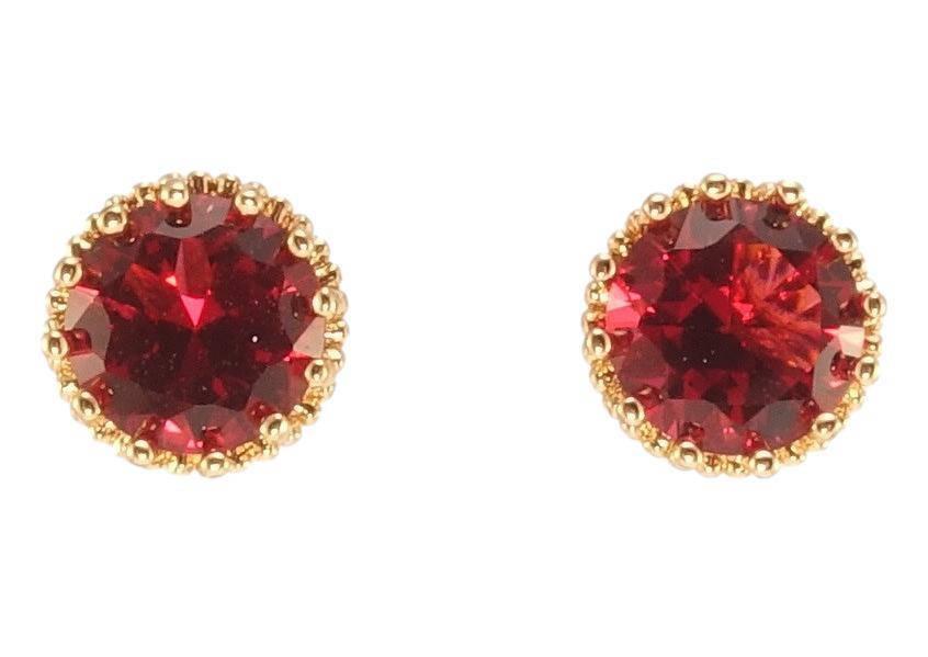 

Серьги Xuping Позолота 18K гвоздики (пусеты) "Красные кристаллы в оправе корона" ø 9мм