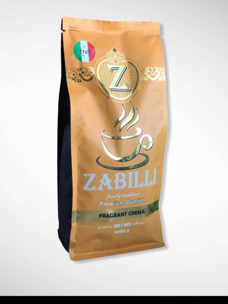 

ZABILLI FRAGANT CREMA 40% Arabica *** 5 (шт.) 1 кг зерно ** Вкусная Новинка **
