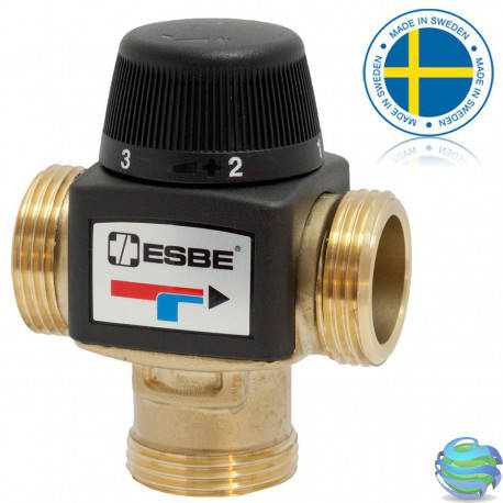 

ESBE VTA 372 1" 30-70°C термостатичний змішувальний клапан