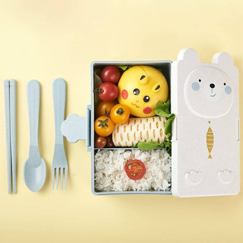 

Эко Ланч бокс детский с разделителем Bear 900 мл Breakfast голубой (BT-30829)