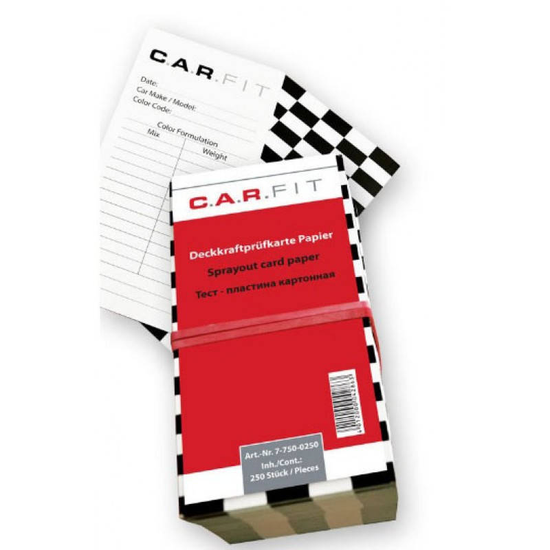 

Тест-пластины картонные уп/250 шт. C.A.R. FIT 7-750-0250 (Италия)