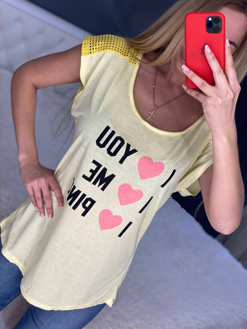 

Футболка женская LOVE 2022 46-50р, Разные цвета