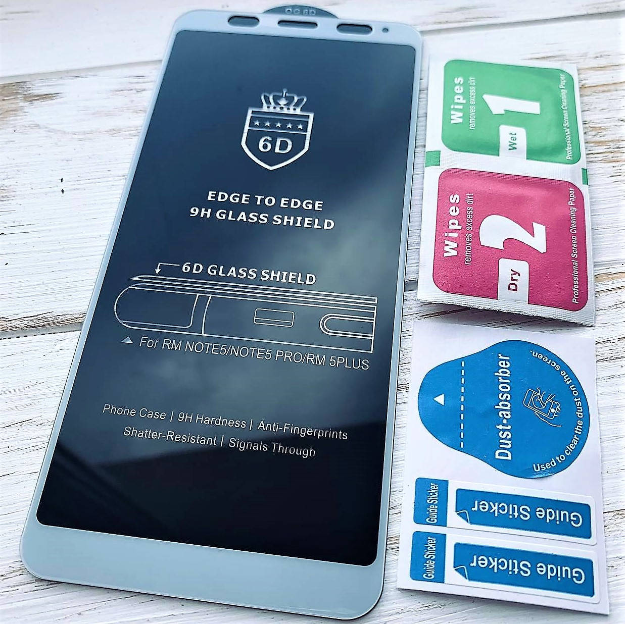 

Защитное стекло для Xiaomi Redmi Note 5 6D белое, Прозрачный