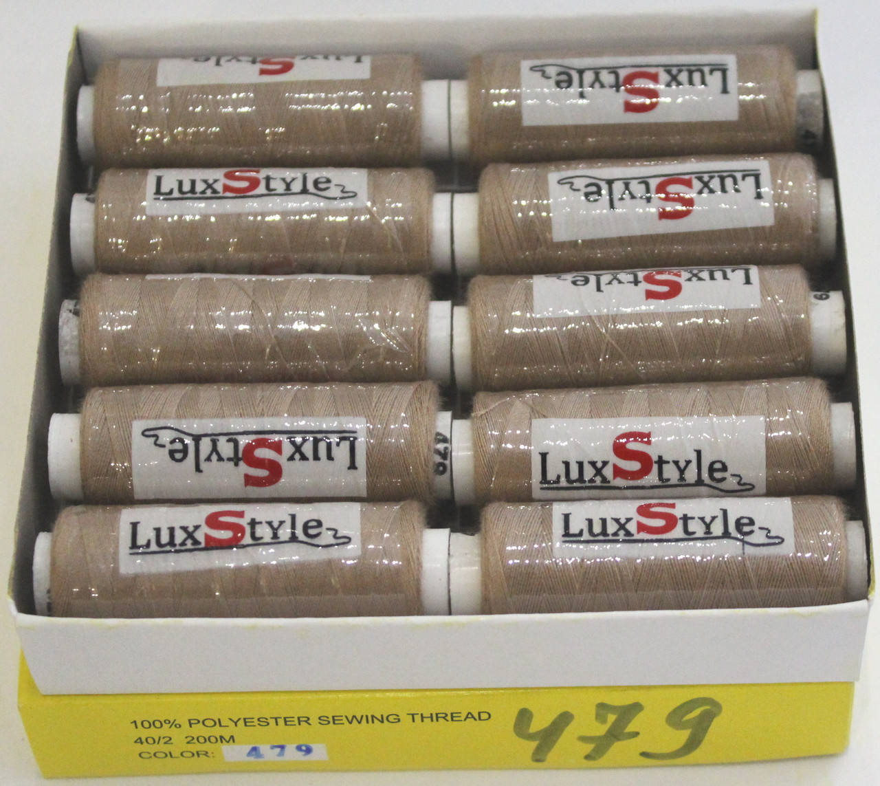 

Нитки швейные LuxStyle 40/2-200м (100% полиэстeр) №479, Разные цвета