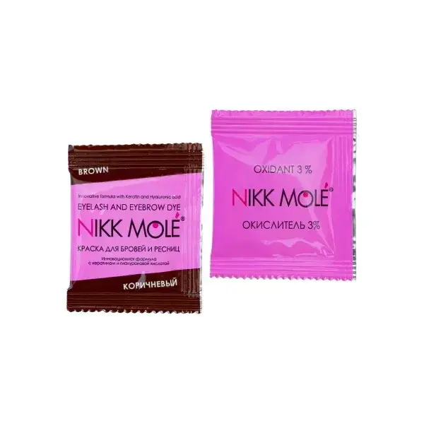 

Коричневая краска для бровей NIKK MOLE 5ml. в саше