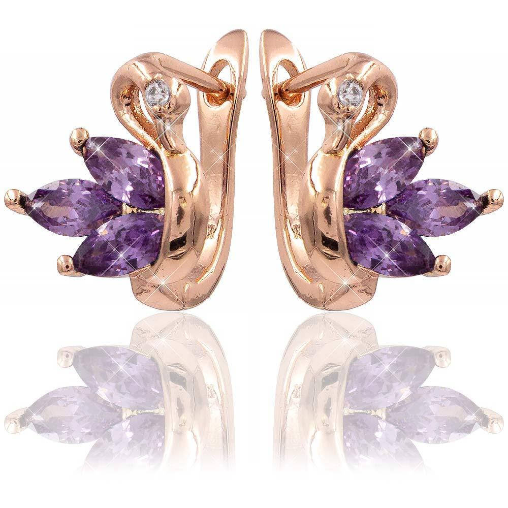 

Серьги «Лебедь» 1,3 см лиловый (Медицинское золото)