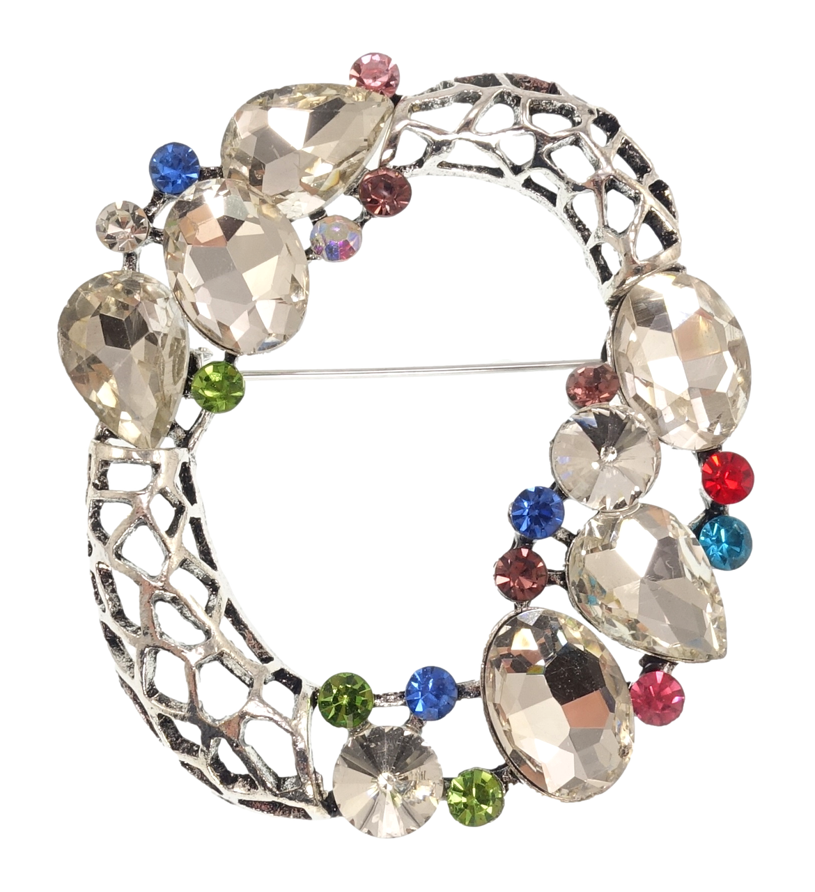 

Брошь "Веночек с белыми стразами"