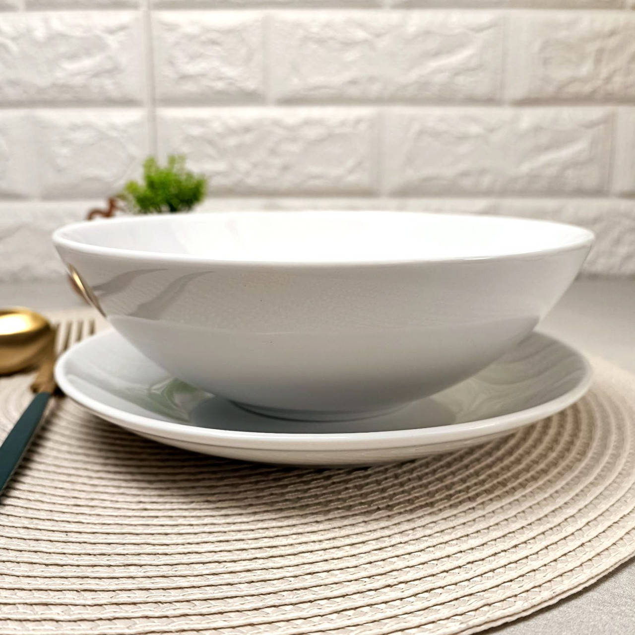 

Глубокая фарфоровая тарелка 18 см Lubiana Boss (1844), Белый