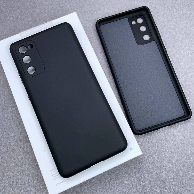 

Силиконовый чехол для Samsung Galaxy S20 FE Черный микрофибра soft touch