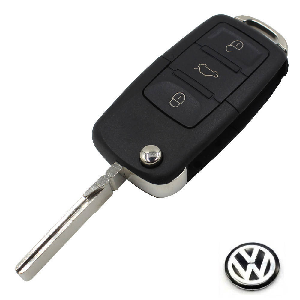 

Корпус выкидного ключа с жалом VW (3 кнопки+логотип VW Black)