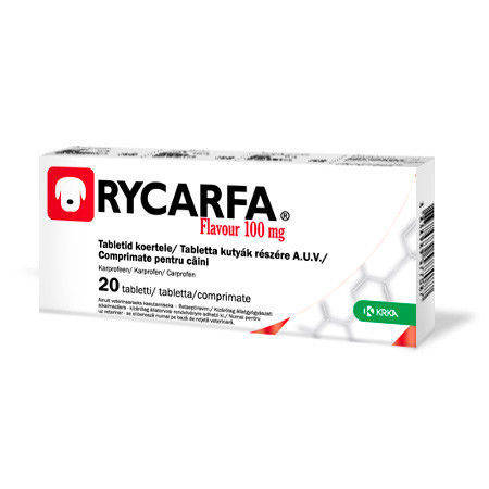 

Рикарфа 100 мг 20 таблеток со вкусом мяса для собак KRKA (Словения)