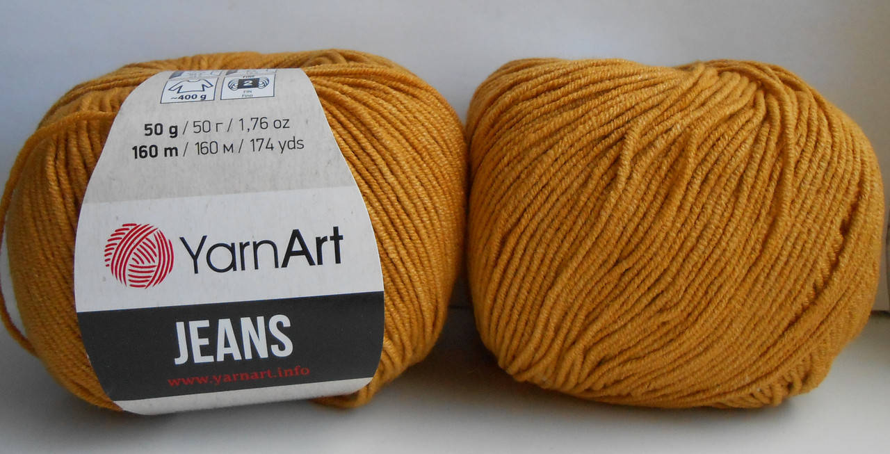 

Пряжа YarnArt JEANS ( ЯрнАрт Джинс ) №84, Желтый
