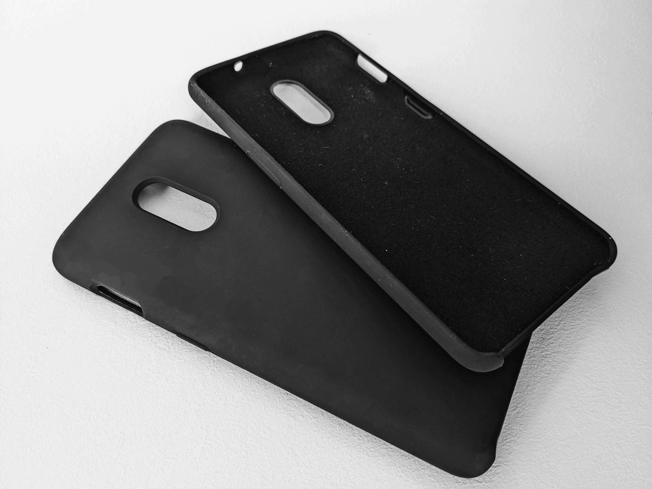 

Силиконовый чехол для OnePlus 6T Черный микрофибра soft touch